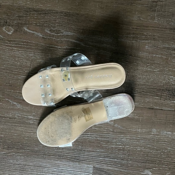 Steven Madden clear sandal 2 inch heel - Picture 6 of 7